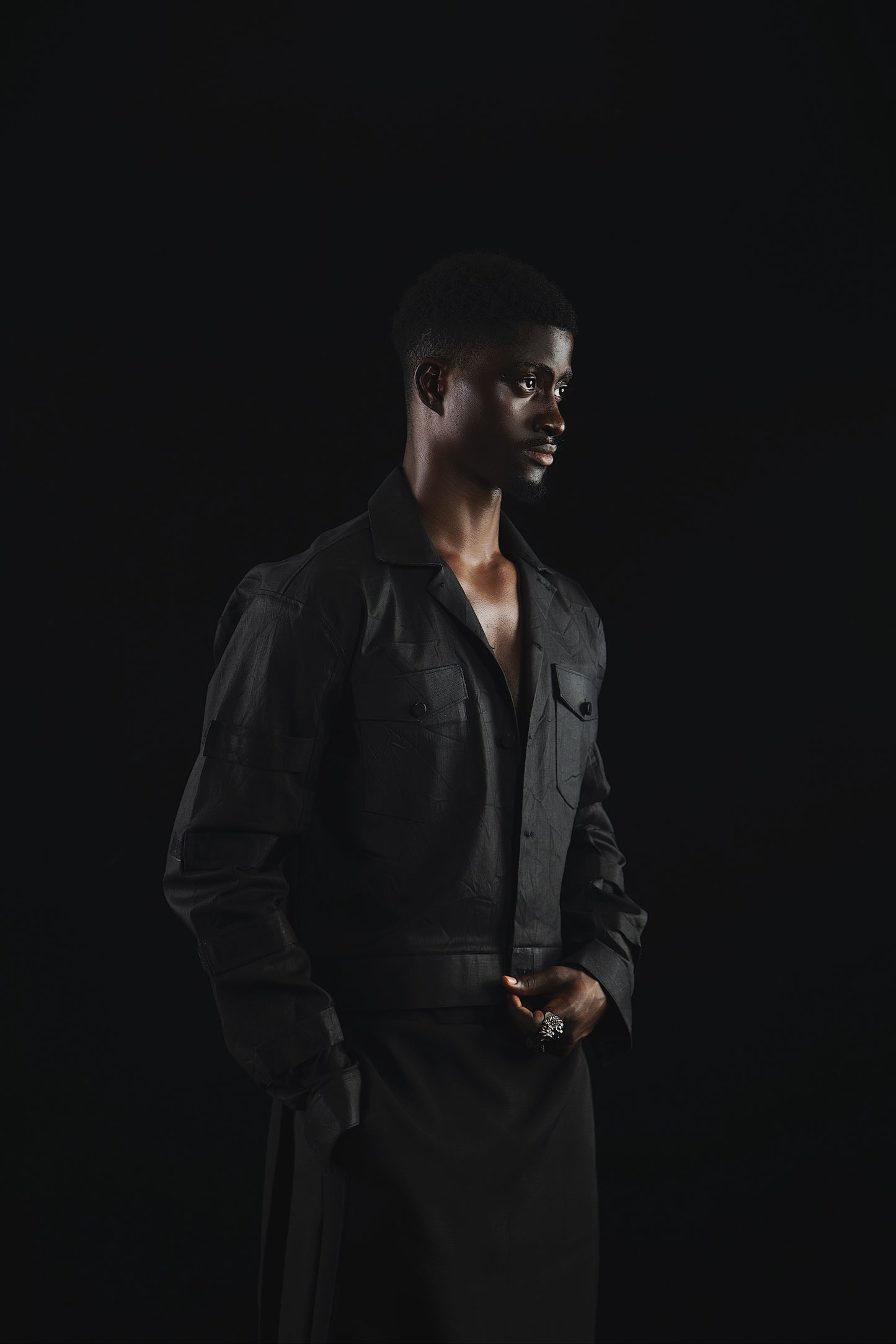 I.N OFFICIAL CRUDE MATRIX JEANS JACKET