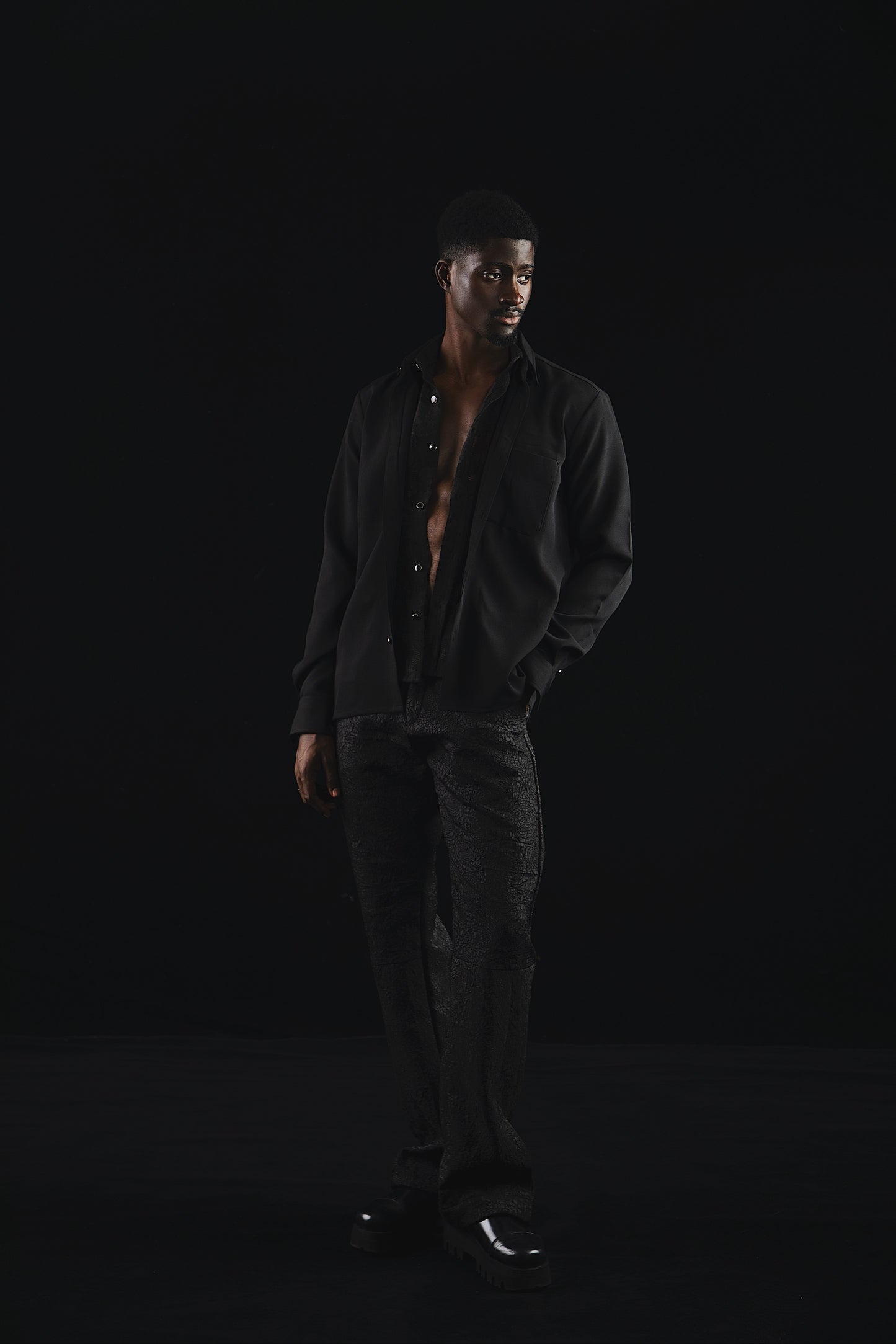 I.N OFFICIAL F/W 23 DOUBLE-COLLAR SHIRT
