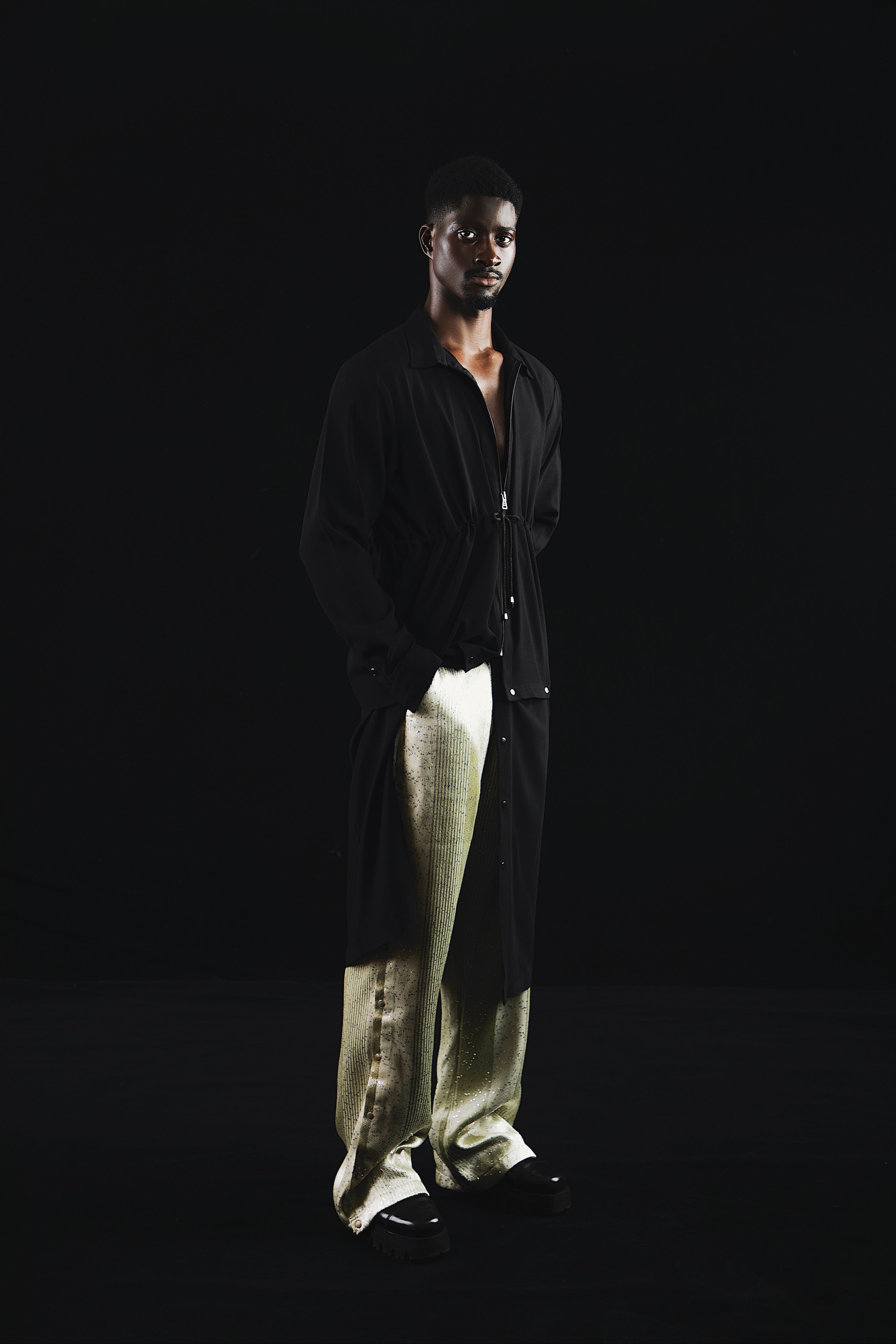 I.N OFFICIAL F/W 2023 CRUDE MATRIX DETACHABLE SHIRT