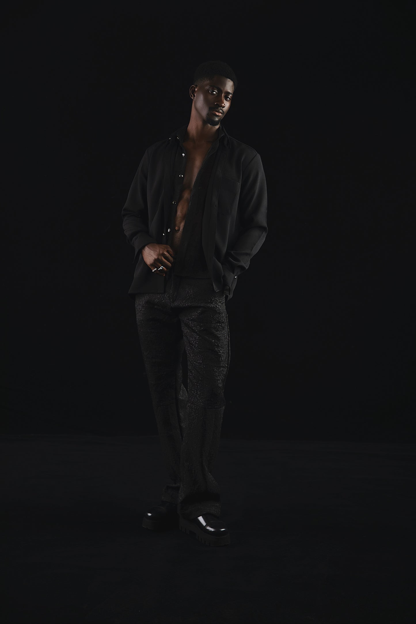 I.N OFFICIAL F/W 23 DOUBLE-COLLAR SHIRT