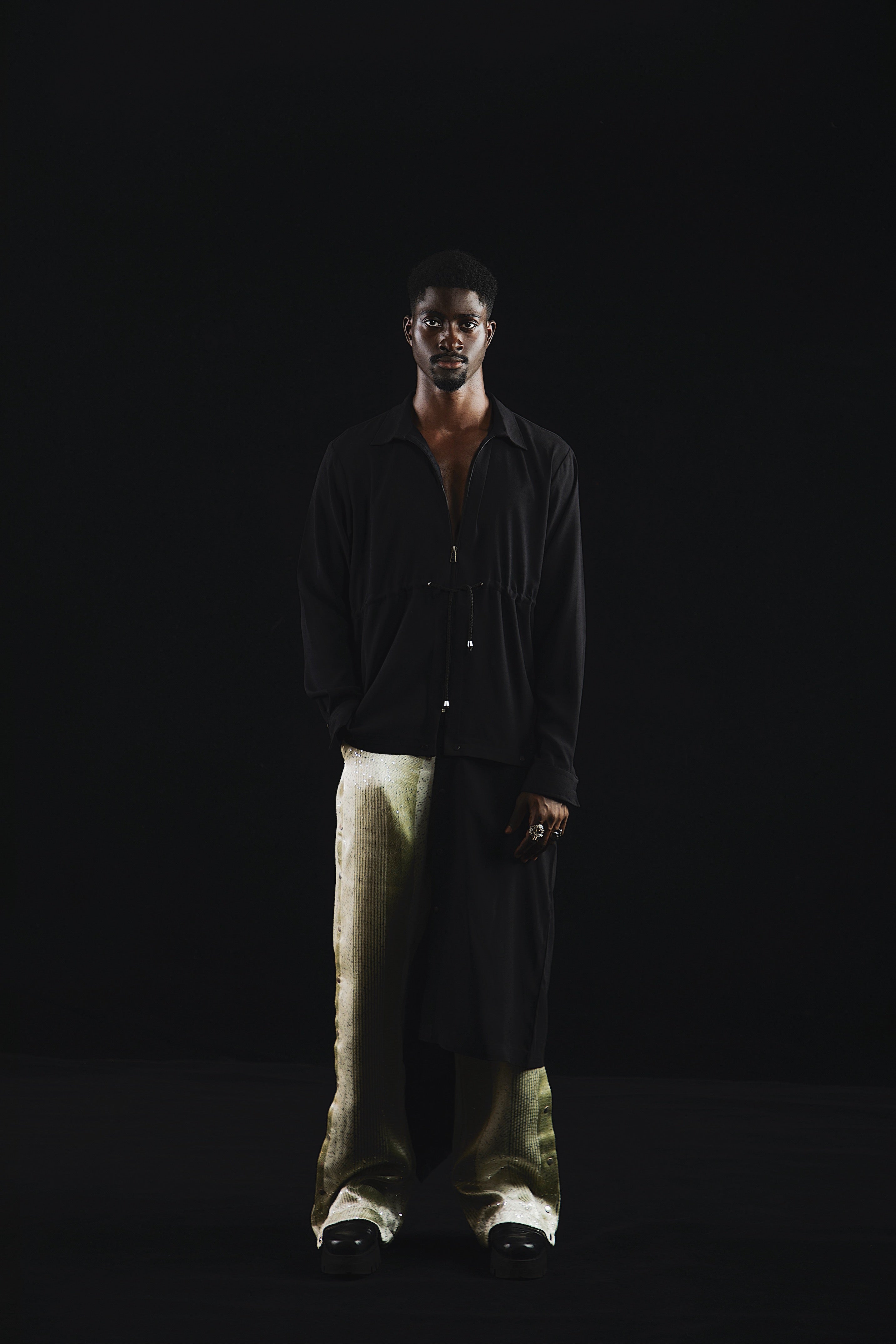 I.N OFFICIAL F/W 2023 CRUDE MATRIX DETACHABLE SHIRT